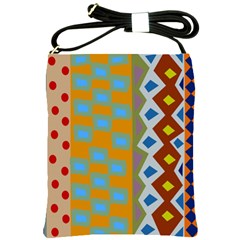 Abstract A Colorful Modern Illustration Shoulder Sling Bags by Simbadda