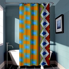 Abstract A Colorful Modern Illustration Shower Curtain 36  X 72  (stall)  by Simbadda