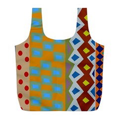 Abstract A Colorful Modern Illustration Full Print Recycle Bags (l)  by Simbadda