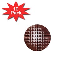 Technical Background With Circles And A Burst Of Color 1  Mini Buttons (10 Pack)  by Simbadda