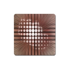 Technical Background With Circles And A Burst Of Color Square Magnet by Simbadda