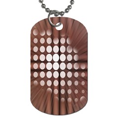 Technical Background With Circles And A Burst Of Color Dog Tag (two Sides) by Simbadda