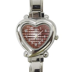 Technical Background With Circles And A Burst Of Color Heart Italian Charm Watch by Simbadda