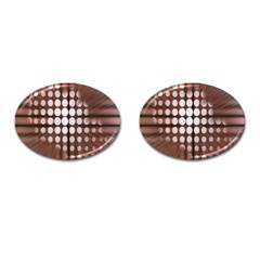 Technical Background With Circles And A Burst Of Color Cufflinks (oval) by Simbadda