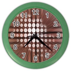 Technical Background With Circles And A Burst Of Color Color Wall Clocks by Simbadda