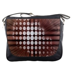 Technical Background With Circles And A Burst Of Color Messenger Bags by Simbadda