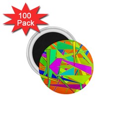 Background With Colorful Triangles 1 75  Magnets (100 Pack)  by Simbadda