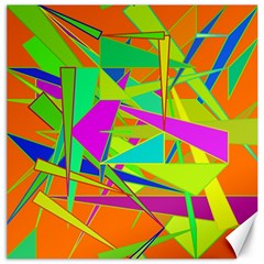 Background With Colorful Triangles Canvas 12  X 12   by Simbadda