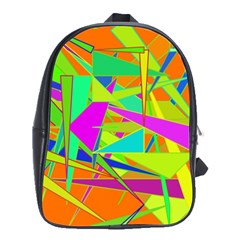 Background With Colorful Triangles School Bags(large)  by Simbadda