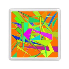 Background With Colorful Triangles Memory Card Reader (square)  by Simbadda