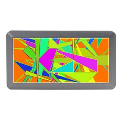 Background With Colorful Triangles Memory Card Reader (mini) by Simbadda