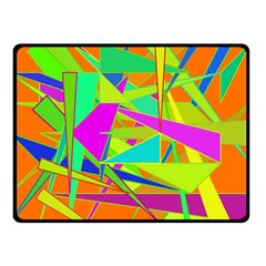 Background With Colorful Triangles Double Sided Fleece Blanket (small)  by Simbadda