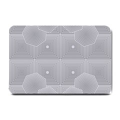 Grid Squares And Rectangles Mirror Images Colors Small Doormat  by Simbadda