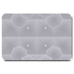 Grid Squares And Rectangles Mirror Images Colors Large Doormat  by Simbadda