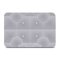 Grid Squares And Rectangles Mirror Images Colors Plate Mats by Simbadda