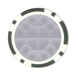 Grid Squares And Rectangles Mirror Images Colors Poker Chip Card Guard by Simbadda