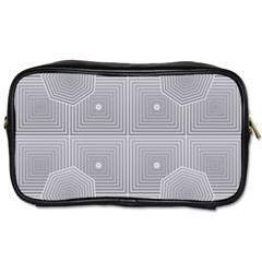 Grid Squares And Rectangles Mirror Images Colors Toiletries Bags by Simbadda