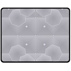 Grid Squares And Rectangles Mirror Images Colors Fleece Blanket (medium)  by Simbadda