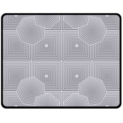 Grid Squares And Rectangles Mirror Images Colors Double Sided Fleece Blanket (medium)  by Simbadda