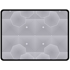 Grid Squares And Rectangles Mirror Images Colors Double Sided Fleece Blanket (large)  by Simbadda