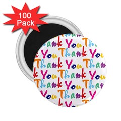 Wallpaper With The Words Thank You In Colorful Letters 2 25  Magnets (100 Pack)  by Simbadda