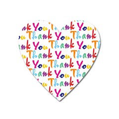 Wallpaper With The Words Thank You In Colorful Letters Heart Magnet by Simbadda