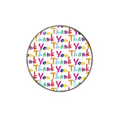 Wallpaper With The Words Thank You In Colorful Letters Hat Clip Ball Marker (4 Pack) by Simbadda