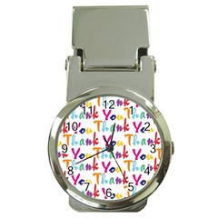 Wallpaper With The Words Thank You In Colorful Letters Money Clip Watches by Simbadda