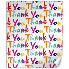 Wallpaper With The Words Thank You In Colorful Letters Canvas 8  X 10  by Simbadda