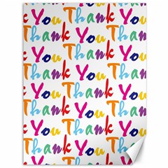 Wallpaper With The Words Thank You In Colorful Letters Canvas 36  X 48   by Simbadda