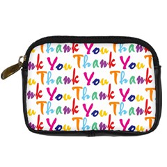 Wallpaper With The Words Thank You In Colorful Letters Digital Camera Cases by Simbadda