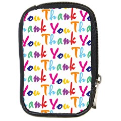 Wallpaper With The Words Thank You In Colorful Letters Compact Camera Cases by Simbadda