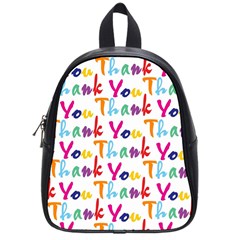 Wallpaper With The Words Thank You In Colorful Letters School Bags (small)  by Simbadda