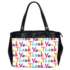 Wallpaper With The Words Thank You In Colorful Letters Office Handbags (2 Sides)  by Simbadda