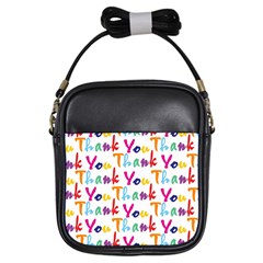 Wallpaper With The Words Thank You In Colorful Letters Girls Sling Bags by Simbadda