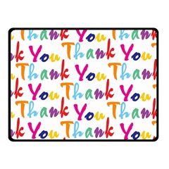 Wallpaper With The Words Thank You In Colorful Letters Fleece Blanket (small) by Simbadda