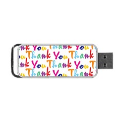 Wallpaper With The Words Thank You In Colorful Letters Portable Usb Flash (one Side) by Simbadda