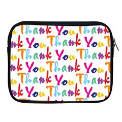 Wallpaper With The Words Thank You In Colorful Letters Apple Ipad 2/3/4 Zipper Cases by Simbadda