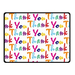 Wallpaper With The Words Thank You In Colorful Letters Double Sided Fleece Blanket (small)  by Simbadda