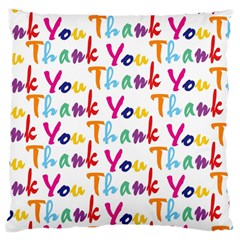 Wallpaper With The Words Thank You In Colorful Letters Standard Flano Cushion Case (one Side) by Simbadda