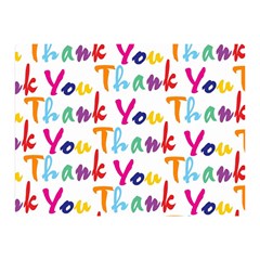 Wallpaper With The Words Thank You In Colorful Letters Double Sided Flano Blanket (mini)  by Simbadda