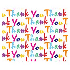 Wallpaper With The Words Thank You In Colorful Letters Double Sided Flano Blanket (medium)  by Simbadda