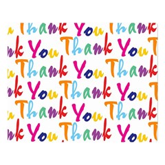 Wallpaper With The Words Thank You In Colorful Letters Double Sided Flano Blanket (large)  by Simbadda