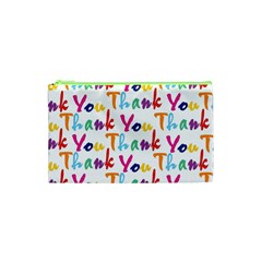 Wallpaper With The Words Thank You In Colorful Letters Cosmetic Bag (xs) by Simbadda