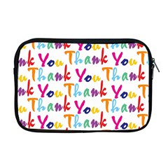 Wallpaper With The Words Thank You In Colorful Letters Apple Macbook Pro 17  Zipper Case by Simbadda