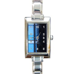 Modern Office Window Architecture Detail Rectangle Italian Charm Watch by Simbadda