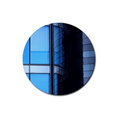 Modern Office Window Architecture Detail Rubber Round Coaster (4 Pack)  by Simbadda