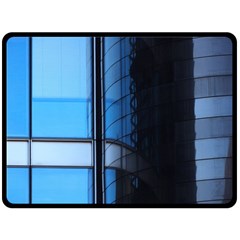 Modern Office Window Architecture Detail Fleece Blanket (large)  by Simbadda