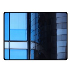 Modern Office Window Architecture Detail Double Sided Fleece Blanket (small)  by Simbadda