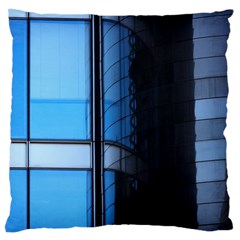 Modern Office Window Architecture Detail Large Flano Cushion Case (one Side) by Simbadda